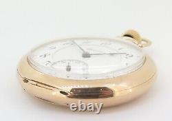 Rare 1911 Hamilton 23 Jewel 14K Solid Gold Open Faced 950 16s Pocket Watch