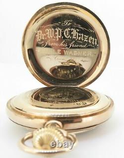 Rare 1911 Hamilton 23 Jewel 14K Solid Gold Open Faced 950 16s Pocket Watch