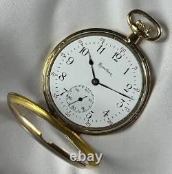 Rare 1921 Hamilton 12s 19j Grd. 900 Model 1 Pocket Watch 14K Gold in Orig. Box