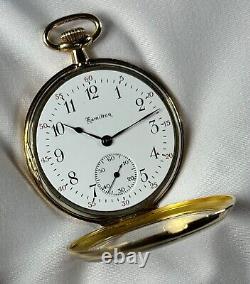 Rare 1921 Hamilton 12s 19j Grd. 900 Model 1 Pocket Watch 14K Gold in Orig. Box