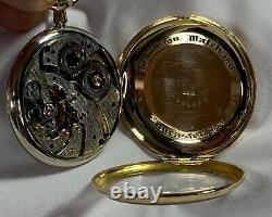 Rare 1921 Hamilton 12s 19j Grd. 900 Model 1 Pocket Watch 14K Gold in Orig. Box