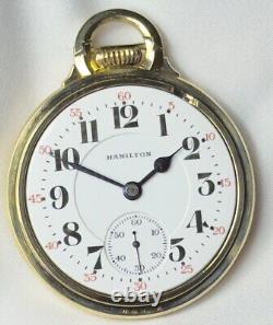 Rare 1926 Hamilton Grade 950 Model 3 16s 23j RG Pocket Watch 10K GF BOC Case