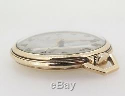 Rare 1937 Hamilton 923 10s 23J 18K Gold OF Pocket Watch 3600 Made Addressograph