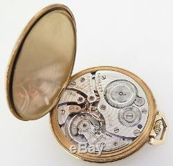Rare 1937 Hamilton 923 10s 23J 18K Gold OF Pocket Watch 3600 Made Addressograph