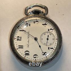 Rare Early Hamilton Grade 977 Antique Pocket Watch 16s With 16 Jewels Runs