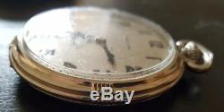 Rare Hamilton 14k WH Gold Filled pocket watch with Secometer rotating Seconds