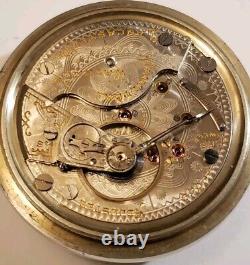 Rare Hamilton 17j. Adj. 18s. 938 Montgomery Dial Railroad Pocket Watch Silverode