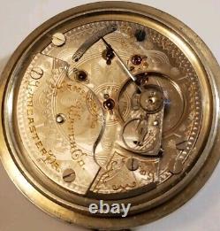 Rare Hamilton 17j. Adj. 18s. 938 Montgomery Dial Railroad Pocket Watch Silverode