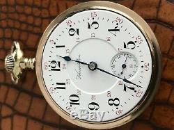 Rare Hamilton Pocket Watch 18s 21j Nice Railroad 12/24 Hr. Dial c1904