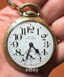 Rare Hamilton Railway Special 992 B Pocket Watch 10k Gf 21 Jewels 16 Sz