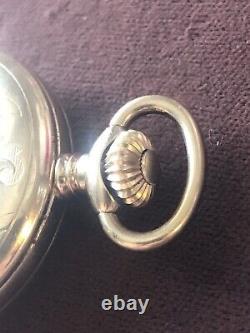 Rare Lady Hamilton Hunter Pocket Watch Swiss Gold Plated 303 Mechanical Windup