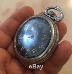 Rare Vtg 1940s WWII Hamilton GCT 4992B Rare Dial Pocket Watch GCT For Repair