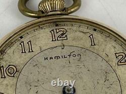 Reduced Hamilton 917 12k Gf Pocket Watch