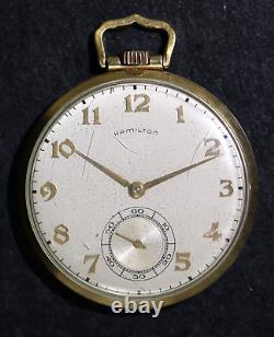 Running Vintage Hamilton Grade 917 Model 1 17j 10s 10k Gold Filled Pocket Watch