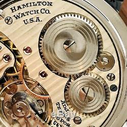 SERVICE 1943 Hamilton 992B 16S 21J Railroad Pocket Wrist Watch Salesman Accurate