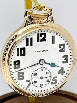 SERVICED 1922 Hamilton 16S 21J Grade 992 Display Clear Back BOC Pocket Watch