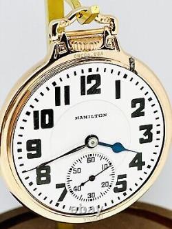 SERVICED 1922 Hamilton 16S 21J Grade 992 Display Clear Back BOC Pocket Watch