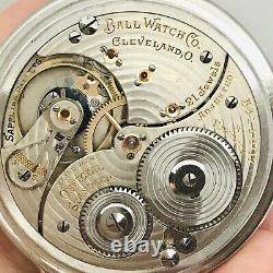 SERVICED 1924 Ball Hamilton 999P 16S 21J Railroad BOC Pocket Watch Very Accurate