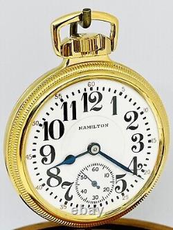 SERVICED 1930 Hamilton 16S 21J Grade 992E Clear Back Mainliner Pocket Watch