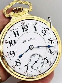 SERVICED Amazing 1906 Hamilton G 946 18S 23J Railroad Time Pocket Watch Salesman