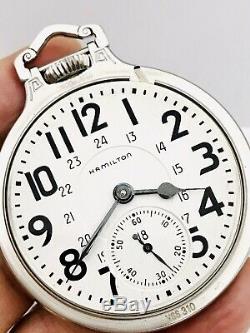 SERVICED Railroad Time 1951 Hamilton 992B 16S 21J SS BOC Railroad Pocket Watch