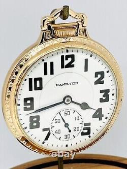 STUNNING 1936 Hamilton 16S 21J Grade 992E Display Clear Back BOC Pocket Watch