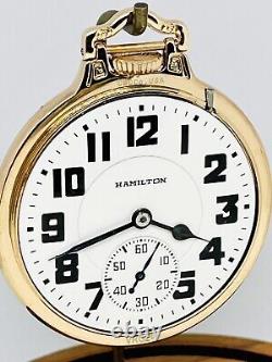 STUNNING 1936 Hamilton 16S 21J Grade 992E Display Clear Back BOC Pocket Watch