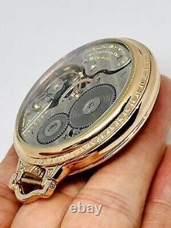 STUNNING 1936 Hamilton 16S 21J Grade 992E Display Clear Back BOC Pocket Watch