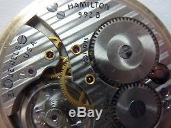 SUPERB Original HAMILTON 992B RAILROAD Pocket Watch with Perfect Montgomery Dial