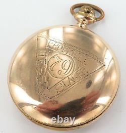 Scarce 1903 Hamilton 926 18s 17j Pocket Watch. Unusual Engraved Case Back