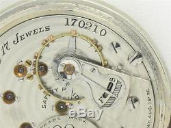 Scarce Double Sunk 18s Ball Hamilton Official Rr Standard 17 Jewel Pocket Watch