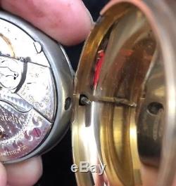 Scarce Hamilton 14K Solid Gold RR Pocket Watch 10-STAR RARITY Working GEM ART