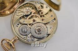 Scarce Hamilton 16 size Pocket Watch 23 Jewel Model 950 gold train 1918
