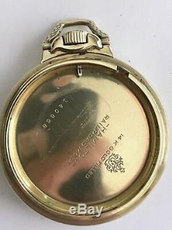 Scarce Hamilton Railroad 16S Model 3 Railroad Pocket Watch Case 14K Gold F