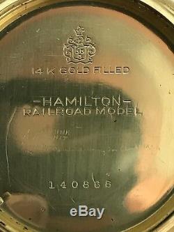 Scarce Hamilton Railroad 16S Model 3 Railroad Pocket Watch Case 14K Gold F