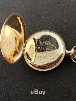 Scarce Vintage 16s Hamilton Grade 971 Hunting Pocket Watch From 1904 Running