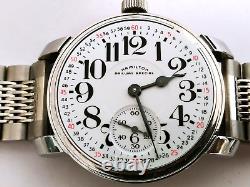 Stunning 16 size Hamilton 950b 23 Jewel pocket-wrist watch conversion case! Wow