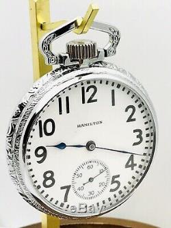 Stunning 1927 Hamilton 992 16S 21J Railroad Pocket Watch Salesman Case Accurate