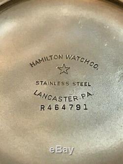 Stunning 1949 Hamilton 992B 21J 16S Railroad Grade S/Steel Case Pocket Watch