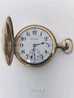 Super Rare 1918 Hamilton Model 2 14k Gold Filled 21J 993 16s Pocket Watch