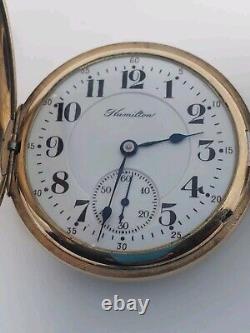 Super Rare 1918 Hamilton Model 2 14k Gold Filled 21J 993 16s Pocket Watch