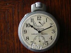 Superb HAMILTON Military U. S. Navy, Model 22 Chronometer Watch. Works Perfect