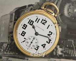 TRIPLE MARKED 1946 SINGLE SUNK DIAL Hamilton 992B CASE MODEL A Pocket Watch