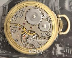 TRIPLE MARKED 1946 SINGLE SUNK DIAL Hamilton 992B CASE MODEL A Pocket Watch
