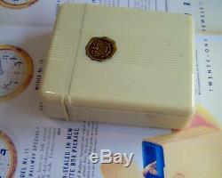 Ultra Hamilton 992b Ivory Early Ww2 Plastic /flip Top Factory Sealed Watch Box