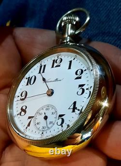 VINTAGE 1902 Hamilton 924 18s Lever Set Mens Antique Pocket Watch, (VIDEO)