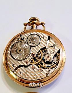 VINTAGE 1924 HAMILTON 16 SIZE RR POCKET WATCH 21 JEWELS, 10k GOLD FILLED