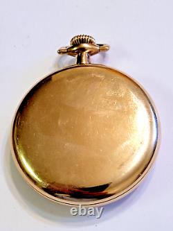 VINTAGE 1924 HAMILTON 16 SIZE RR POCKET WATCH 21 JEWELS, 10k GOLD FILLED