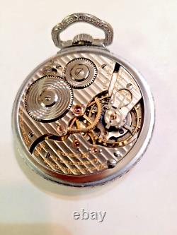 VINTAGE 1924 HAMILTON 21j 992 RAILROAD POCKET WATCH SERVICED With TRAIN CASE