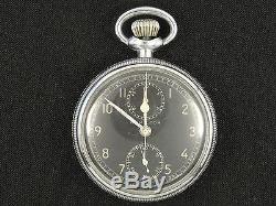 VINTAGE 1940s EARLY WWII HAMILTON MODEL 23 NAVIGATIONAL POCKET WATCH WORKING